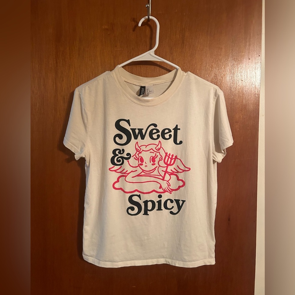 H & M graphic tee, sweet and spicy, size small.